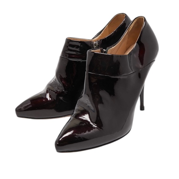 Prada Deep Violet Patent Leather Pointed-Toe Ankle Bootie, US 8/39 - Picture 14 of 15